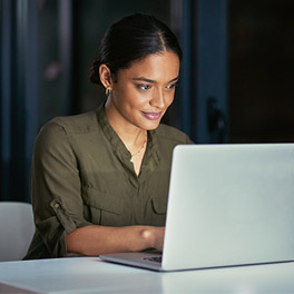 person typing on computer
